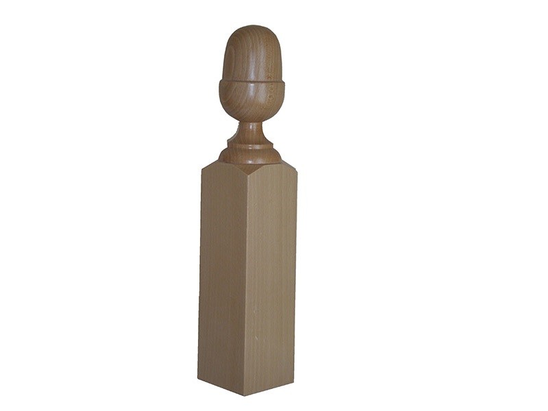 Cabeza de pilastra de madera forma bellota