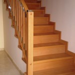 Escalera Forrada con barandilla Linea Moderna y Balaustres modelo F